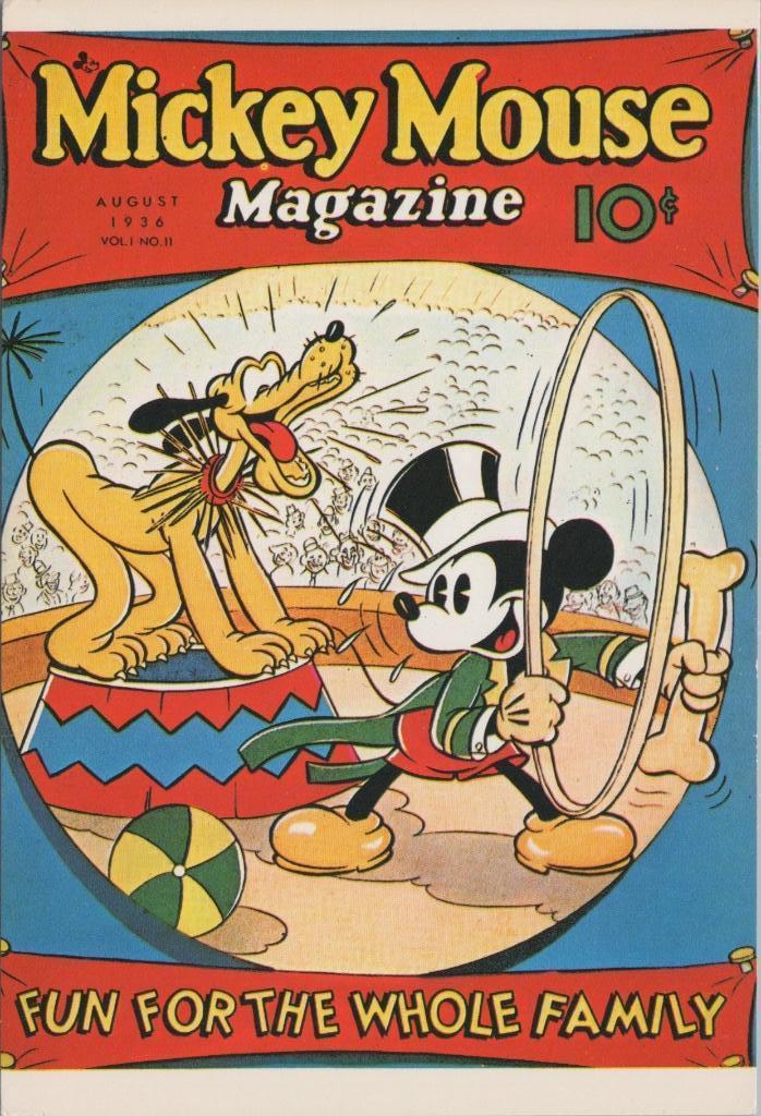 Walt Disney - Mickey Mouse - In het circus, Verzamelen, Ansichtkaarten | Themakaarten, Ongelopen, 1980 tot heden, Overige thema's