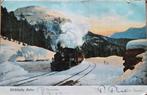 Locomotief en wagons in Davos zwitserland 1906, Ophalen of Verzenden, Voor 1920, Gelopen, Overige thema's