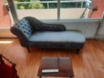 Linkszijdige divan chaise longue NIMES Fluweel Mintgroen, Huis en Inrichting, Ophalen, Gebruikt, Eenpersoons, Stof