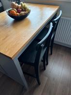 ZGAN IKEA TORNVIKEN Keukeneiland Grijs +barkrukken ROSENTORP, Huis en Inrichting, Ophalen, 50 tot 100 cm, Zo goed als nieuw, Minder dan 100 cm