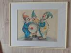 PASTEL met passepartout ingelijst, Antiek en Kunst, Ophalen