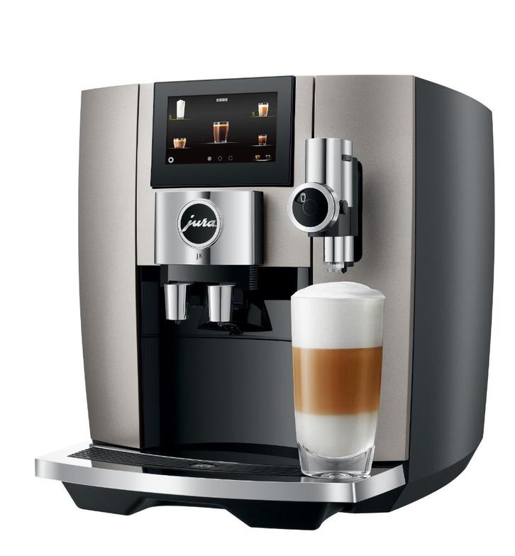 SALE: Jura J8 Midnight Silver (EA) Koffiemachine Volautomaat, Witgoed en Apparatuur, Koffiezetapparaten, Nieuw, Gemalen koffie