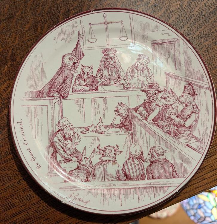 Verhalend sierbord / wandbord Frans Reintje de Vos, Antiek en Kunst, Antiek | Wandborden en Tegels, Ophalen of Verzenden