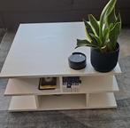 Witte lage salontafel, Ophalen, 50 tot 100 cm, Vierkant, 50 tot 100 cm