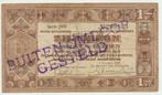 Nederland 1 Gulden 1938 Zilverbon Buiten omloop gesteld, Postzegels en Munten, Bankbiljetten | Nederland, Los biljet, 1 gulden
