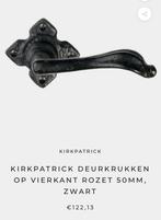 Kirkpatrick Deurkruk Zwart Vierkant Rozet, 3 sets, Doe-het-zelf en Verbouw, Deuren en Horren, Binnendeur, Nieuw, Ophalen of Verzenden