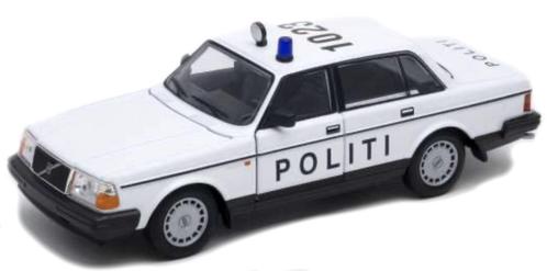 Welly Volvo 240 GL Politie Denemarken / Schaal 1:24 / NIEUW, Hobby en Vrije tijd, Modelauto's | 1:24, Nieuw, Auto, Welly, Ophalen of Verzenden