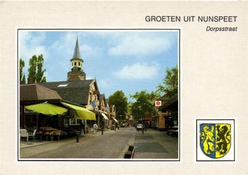 Groeten uit Nunspeet, Dorpsstraat - wapen - 1987 gelopen beschikbaar voor biedingen