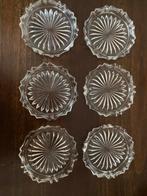 6 glazen onderzetters, schaaltje voor theezakje!, Huis en Inrichting, Ophalen of Verzenden, Zo goed als nieuw, Overig