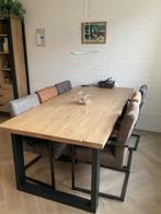 Eetkamertafel met 6 stoelen, Huis en Inrichting, Tafels | Eettafels, Ophalen, Gebruikt, 100 tot 150 cm, Eikenhout