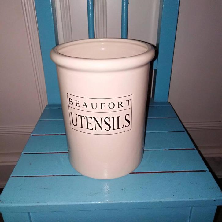 Utensils spatelpot Beaufort beige, Huis en Inrichting, Keuken | Keukenbenodigdheden, Gebruikt, Ophalen