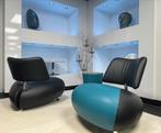 Leolux Pallone Pa fauteuils met opbergpoef Barillo, Ophalen, Nieuw, 75 tot 100 cm, Leer