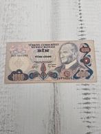 Turkse  1000 Lira 1970-1981, Ophalen of Verzenden, Los biljet