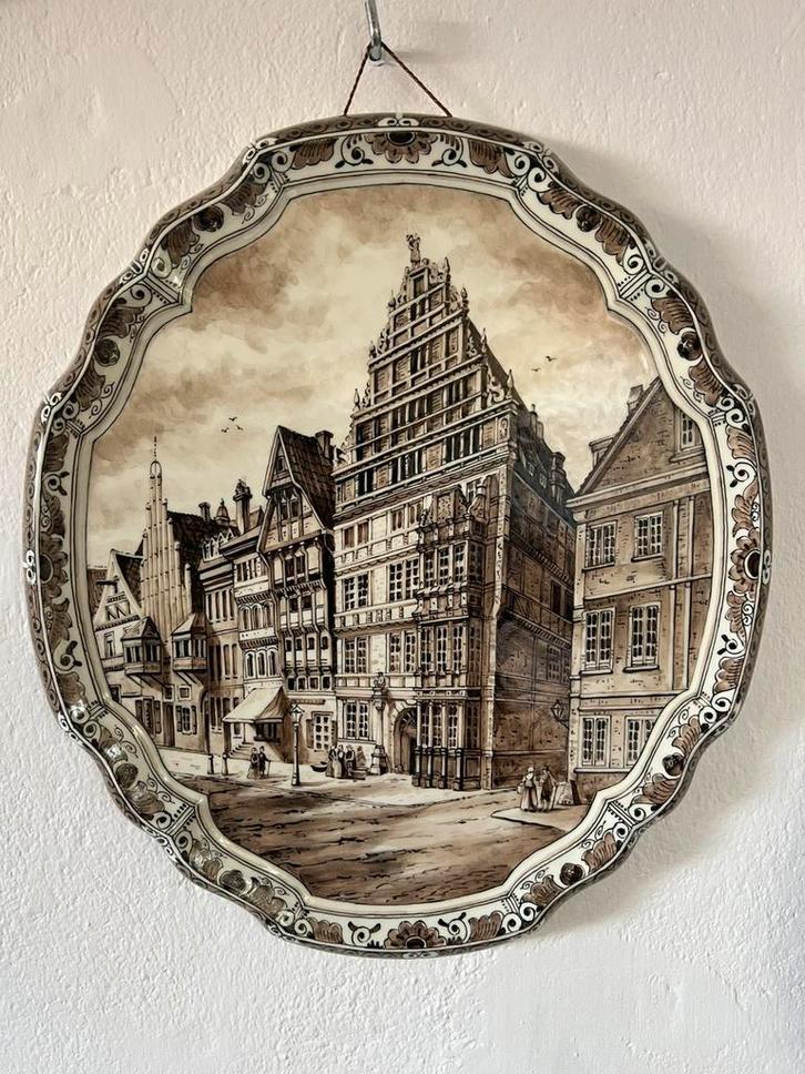 Komplete set van 6 porceleyne fles appliques Hannover, Antiek en Kunst, Antiek | Wandborden en Tegels, Ophalen