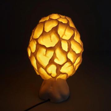 Sfeervolle tafel lamp, "Morchella Esculenta fungus" beschikbaar voor biedingen