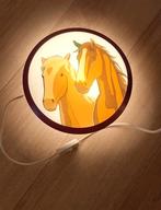 Wandlamp paarden voor kinderkamer, Huis en Inrichting, Ophalen of Verzenden, Gebruikt, Glas