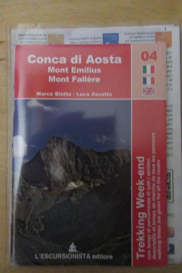 Wandelkaart van Mont Emilius en Mont Fallère, Aostakaart