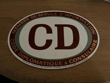 Emaille bord CD corps diplomatique  nieuw old stock beschikbaar voor biedingen