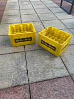 2 Vintage Gele Heineken Kratjes, Verzamelen, Biermerken, Ophalen, Gebruikt, Heineken
