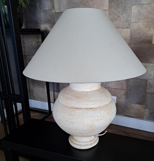 Lamp incl beige kleurige kap, Huis en Inrichting, Lampen | Tafellampen, Zo goed als nieuw, 50 tot 75 cm, Overige materialen, Ophalen