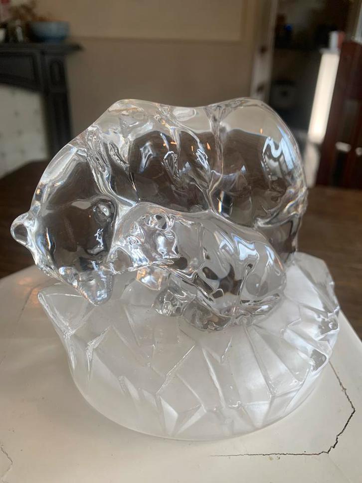Eamon Glass- ijsberen beeldje, Antiek en Kunst, Antiek | Glas en Kristal, Ophalen of Verzenden