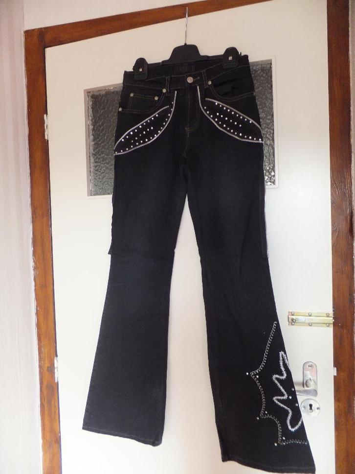 Super stoere 5 pocket jeans aparte details 36 S, even kijken, Kleding | Dames, Spijkerbroeken en Jeans, Gedragen, W28 - W29 (confectie 36)