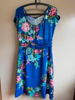 King louie colbat blauw jurkje met bloemen | maat L, Blauw, Maat 42/44 (L), Ophalen of Verzenden, Zo goed als nieuw