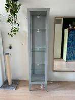 Open vitrinekast met licht // 188x45x40 cm // zilver/grijs, Ophalen, Met plank(en), Minder dan 50 cm, Gebruikt