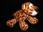 ANNA CLUB PLUSH LUIPAARD VELOURS GEELORANJE MET BRUINE, Verzenden, Nieuw, Overige typen