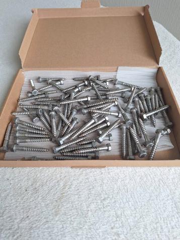 RVS Houtdraadbout M 8 x 60 mm...80 Stuks beschikbaar voor biedingen