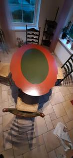 Hindelooper Tafel met 4 Stoelen ! Rood & Groen & Goud, Huis en Inrichting, Ophalen