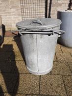 Zinken vuilnisemmer vuilnisbak afvalemmer afvalbak Bladel, Huis en Inrichting, 40 liter of meer, Ophalen, Minder dan 50 cm