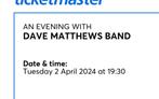 Tickets Dave Matthews Band Amsterdam, Tickets en Kaartjes, Concerten | Overige, April, Twee personen