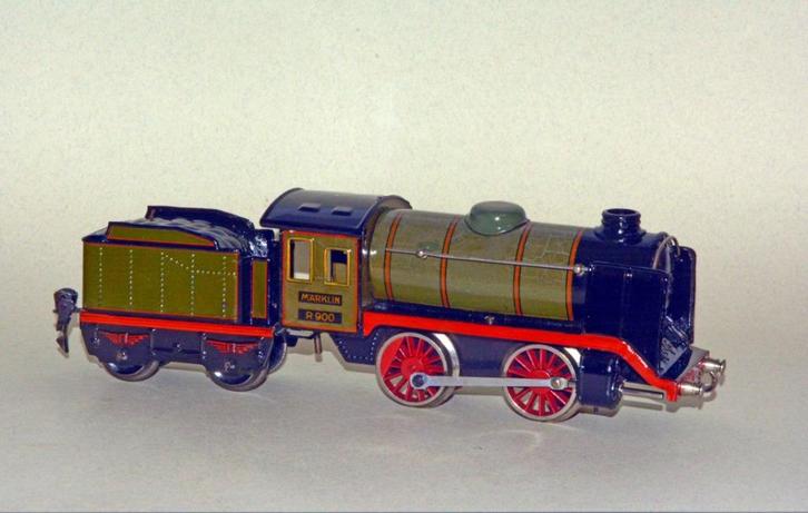 oude Märklin uurwerk locomotief R 900 met tender, Antiek en Kunst, Antiek | Speelgoed, Verzenden