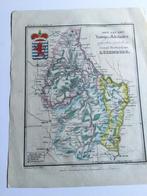 kaart Groothertogdom Luxemburg met prenten, 1841, Antiek en Kunst, Verzenden