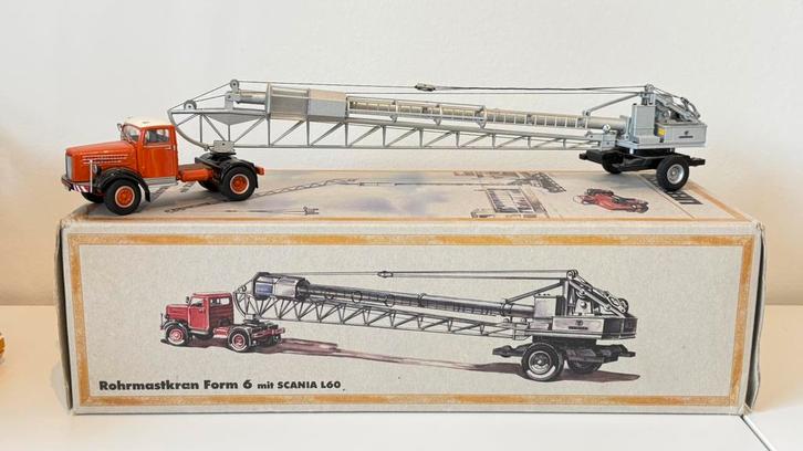 Liebherr Form 6 + Scania L60 [NZG - 1:50], Hobby en Vrije tijd, Modelauto's | 1:50, Zo goed als nieuw, Hijskraan, Tractor of Landbouw