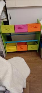Kast met stoffen mandjes - kinderkamer/speelhoek, Minder dan 90 cm, Ophalen of Verzenden, Zo goed als nieuw, Minder dan 50 cm