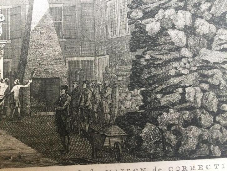 Amsterdam, Heiligeweg, Rasphuis, Fouquet,1783, Antiek en Kunst, Kunst | Etsen en Gravures, Verzenden