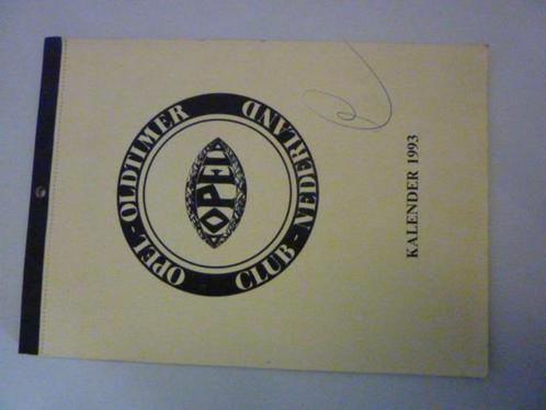 Opel oldtimer club Nederland - Kalender 1993, Boeken, Auto's | Boeken, Zo goed als nieuw, Opel, Verzenden