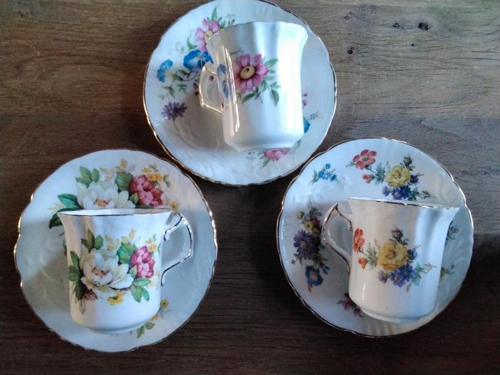 Hammersley Bone China Kop en Schotel Set (3) high tea, Antiek en Kunst, Antiek | Porselein, Ophalen