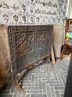 Antiek gietijzeren haardscherm, Ophalen, Gebruikt, Houthaard