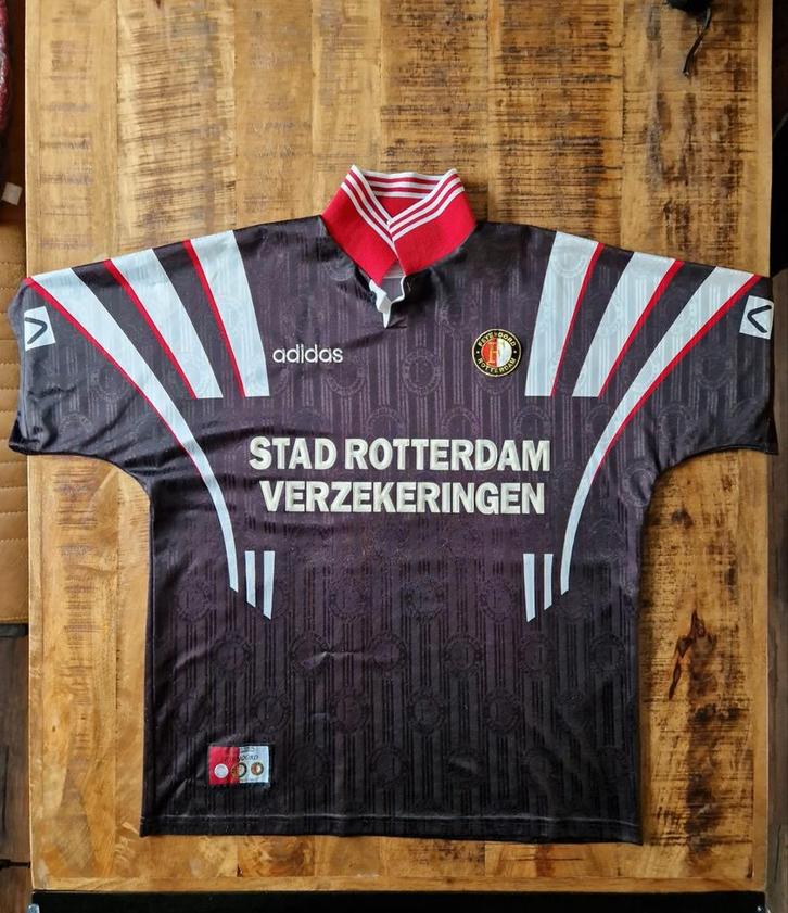 Feyenoord shirt 1996 1997 Stad Rotterdam XL, Kleding | Heren, Sportkleding, Gedragen, Voetbal, Maat 56/58 (XL), Zwart, Ophalen of Verzenden