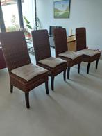 Eettafelstoelen, Huis en Inrichting, Stoelen, Ophalen, Gebruikt, Bruin, Vier