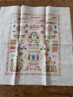 Mooie - Merklap ( kant en klaar ), Hobby en Vrije tijd, Borduren en Borduurmachines, Ophalen of Verzenden, Zo goed als nieuw, Handborduren