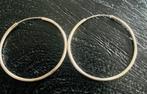 Grote zilveren oorbellen oorringen 5 cm groot 925 zilver, Verzenden, Zo goed als nieuw, Zilver
