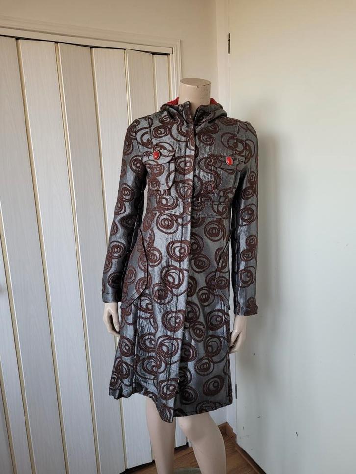 Desigual jas maat 34/XS, Kleding | Dames, Jassen | Zomer, Zo goed als nieuw, Maat 34 (XS) of kleiner, Grijs, Ophalen of Verzenden