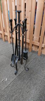 Oud Haardstel 5 delig, 45,00, Huis en Inrichting, Haarden, Ophalen, Vrijstaande haard, Houthaard