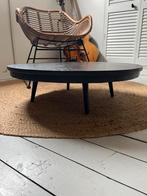 Salontafel diep donkerbruin/zwart, Huis en Inrichting, Tafels | Salontafels, Ophalen, Rond, 50 tot 100 cm, Zo goed als nieuw