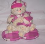 Prachtige stoffen beer met babybeer. Izgs., Verzamelen, Ophalen of Verzenden, Zo goed als nieuw, Stoffen beer, Overige merken