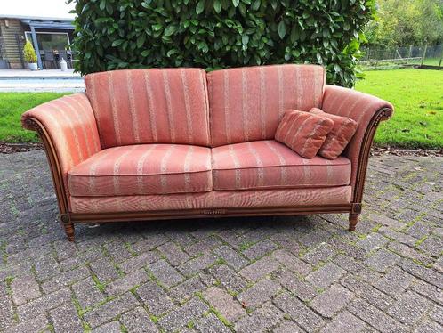 Bankstel met prachtig antiek houten frame / bank, Antiek en Kunst, Antiek | Meubels | Stoelen en Banken, Ophalen of Verzenden